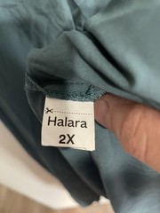 Halara Breezeful Racerback High-Low Midi Dress Blue Green 2x Pockets Athleisure