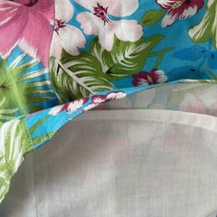 Tropical Flower Print Dress Boston Proper Size 8 Hawaiian Lined Made In USA