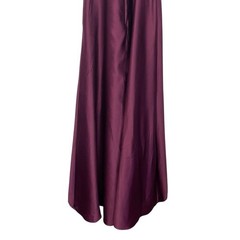 MoriLee | Bridesmaid Dress Satin A Line Maxi 21573 Burgundy Wedding Deep V 6