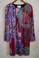 Atelier Nicole Miller Floral Patchwork Dress M Artsy Boho Whimsigoth NWT $310