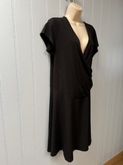 Alfani Woman Black Cap Sleeve Pullover Dress Plus Size 1X