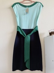 Boden Vera Turquoise Green & Navy Colourblock Knitted Dress – BNWT £98 – Size 14