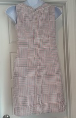 Talbots Dress 8 Patriotic Patchwork NWT Sleeveless Lined Lightweight Seersucker
