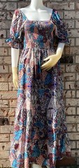 Pie In The Sky Dress Ruffled Tiered Floral Size Medium Boho Cottagecore Peasant