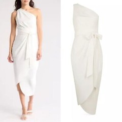 NWOT Ted Baker Gabie Faux Wrap Belted Midi Dress Fully Lined TB 1 US 2-4