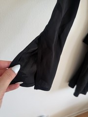 THEORY Nadora Modern Silk Black Long Sleeve Mini Dress LBD Sz 2 Elegant Minimal