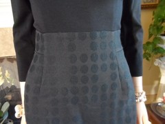 Akris Punto Black Wool Polka Dot Sheath Dress US 6