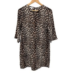 Equipment Aubrey 100% Silk Leopard Print Mini Dress Medium Revolve Animal Print