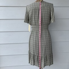 Boho Summer Dress Olive Green Juniors&rsquo; Rewind Flutter Sleeve Medium New with tag