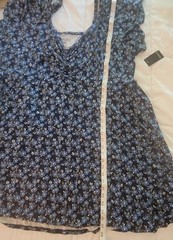Torrid Plus size 5x 5 28 Super Soft Mini Cinched Front Flutter Dress Ballet