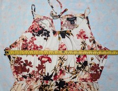 Rouge Collection Halter style Floral Maxi Dress Sz 2XL Spaghetti Straps Romantic