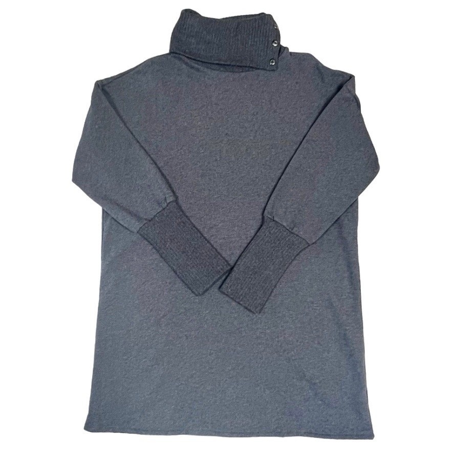 Studio Park Gray Pullover Sweatshirt Dress Womens Size LP