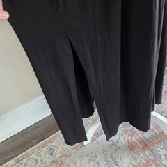 Eileen Fisher Black Jersey Maxi Dress Size Medium NWT $198 Tie Waist
