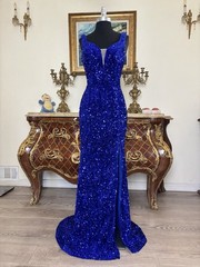 Women&rsquo;s Formal Sparkling shimmering and shiny Sequins Long Evening prom dress