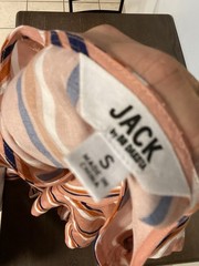 JACK by BB Dakota Women S Pink Blue White Striped Fit & Flare Tie Dress