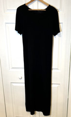 Vtg Talbots Knit Dress Cardigan Set M Black Wool Jersey Knit Blend Minimalist