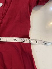 Wedtrend Womens Dress Medium Red Dressy Wide Collar Fit & Flare Buttons