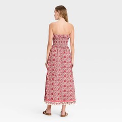 Women Cotton Maxi Pullover Sundress – Universal Thread Pink Floral S