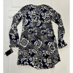 NWT Michael Lauren x Revolve Blue & White Paisley Print Mini Dress Size Small S