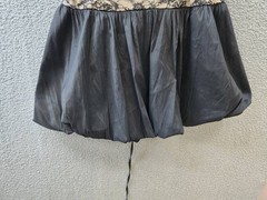 B. Darlin Plus Size Lace Bubble-Hem Dress 20W Black Straight Neck Back Zip
