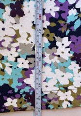 Lands End Navy Floral Ponte Knit Sheath Dress Pockets Career Stretch Size 8 Tall
