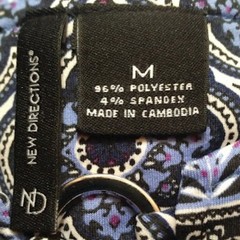 New Directions Blue printed pullover shift dress Size: M