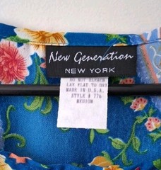 Vtg Shift Maxi Dress Women&rsquo;s Medium Teal Yellow Floral Paisley Resort Summer