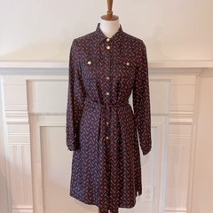 Elizabeth McKay 6 Dress Silk Small Shirtdress Equestrian Classic Preppy Cruise