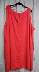 A New Day Women&rsquo;s Plus Size 4X Coral Dress Linen 55% Rayon 45% With Pockets