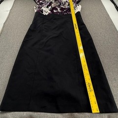 Ann Taylor Dress Cap Sleeves Size 12 Lined 40% Wool 60% Polyester Black Purple W