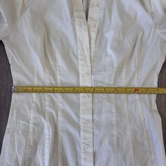 GRLFRND White button down shirt dress Classy minimalist schoolgirl Stretch S