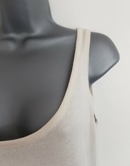 Ladies Lime Green/White/Brown Colourblock Sleeveless Knitted Jumper Dress. UK 12