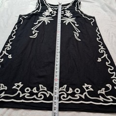 NWT Talbots Embroidered Linen Cotton Shift Dress Women&rsquo;s Plus 22W Black Vacation