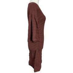 Free People Retro 70s Beachy Marigold Mini Dress in Cinnamon Brown Small NWT