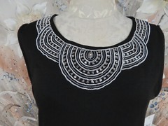 NWT ELEGANT NINA LEONARD SZ LARGE SLIMMING STRAIGHT BLENDED FABRIC BLACK DRESS
