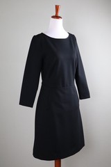 SPANX $168 Solid Black Ponte Stretch Classic Sheath Dress Size Medium