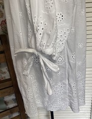 Valentina Naldi 100% Cotton Eyelet Made in Italy Coastal Boho Shirt Dress
