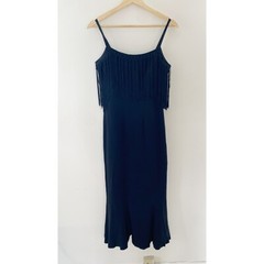 Escada Couture {size 38} Fringe Dress Black Trumpet Mermaid