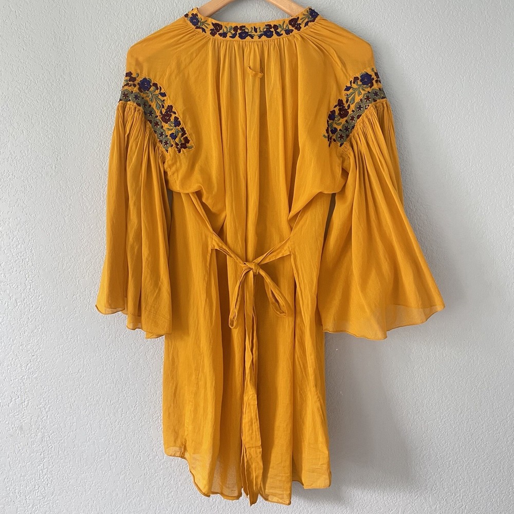 Jean Paul Gaultier Soleil Vintage Embroidered Cover Up Dress Women Size XS Italy