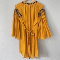Jean Paul Gaultier Soleil Vintage Embroidered Cover Up Dress Women Size XS Italy