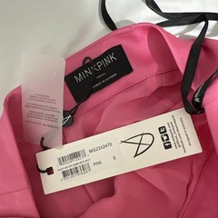 NWT MINKPINK [ Small ] Finlay Satin Halter Gown With Split Open Back Pink U1467