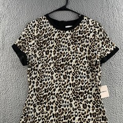 Superdown Womens Dress Multicolor Animal Print Harper Lined 100% Rayon