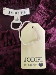 Jodifl Women’s Burgundy Chiffon Long Sleeve Tiered Dress Size Small Free Shippin