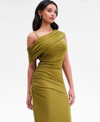 RACHEL Rachel Roy Women&rsquo;s Asymmetrical Drape Beaded Strap Midi Dress Size M