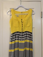 Vintage Designer Maxi Dress 70s Mod Floral Lord & Taylor