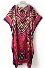 Gypsie Blu Kaftan Dress OS Tropical MuuMuu House Cover Up Boho Loungewear Resort