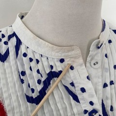 Hunter Bell Lyle Dress Abstract Confetti Red White Blue Size Large