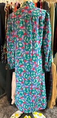 schrader sport New York vintage green floral print dress size 10
