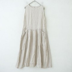 ICHI Antiquites Linen Gauze Sleeveless Dress Shoulder 33.5cm Width 48cm Japan