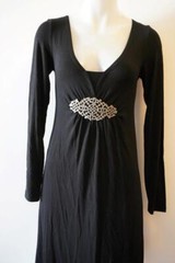 * NWT Womens Vertigo Paris Black Dress With Silver Buckle Sz M